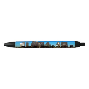 Bolígrafo De Tinta Negra Horizonte de Boston con la luna
