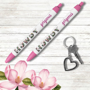 Bolígrafo De Tinta Negra Howdy Gorgeous Rustic Moda Floral