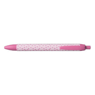 Bolígrafo De Tinta Negra huellas rosadas