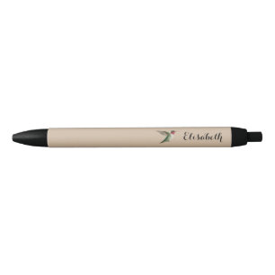 Bolígrafo De Tinta Negra Hummingbird con trompeta de Personalizado