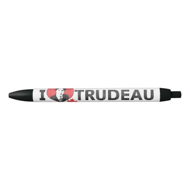 Bolígrafo De Tinta Negra I corazón Trudeau (Anverso)