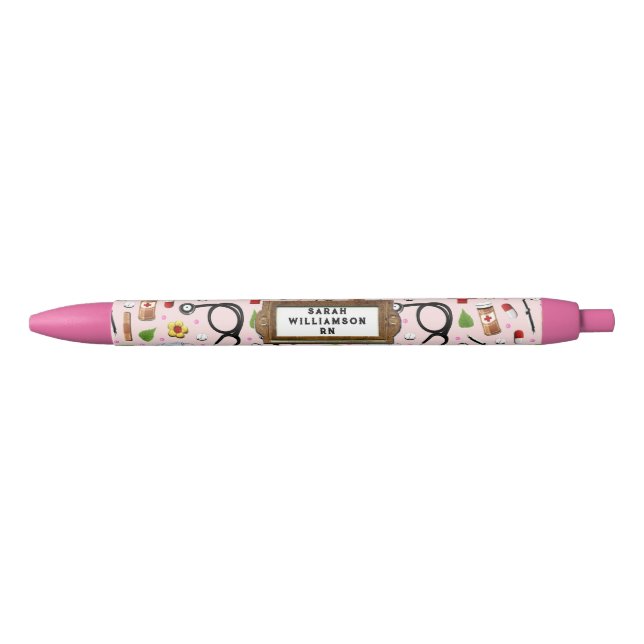 Bolígrafo De Tinta Negra Ideas personalizadas de regalo de enfermeras (Anverso)