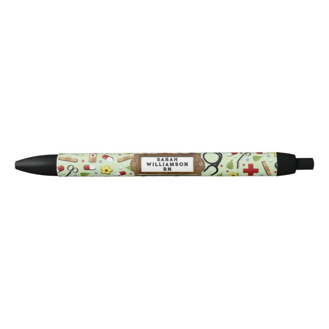 Bolígrafo De Tinta Negra Ideas personalizadas de regalo de enfermeras (Anverso)