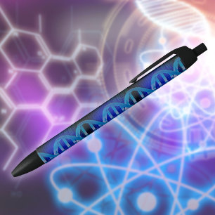 Bolígrafo De Tinta Negra Identificación de ADN Azul Ciencia Médica