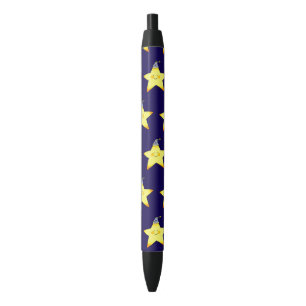 Bolígrafo De Tinta Negra Ilustración de dibujos animados de estrella dormil