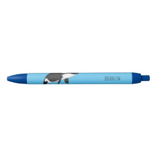 Bolígrafo De Tinta Negra Ilustracion de personalizado de ballenas asesina