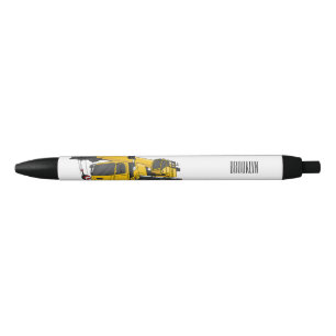 Bolígrafo De Tinta Negra Ilustracion de personalizado de camiones Crane