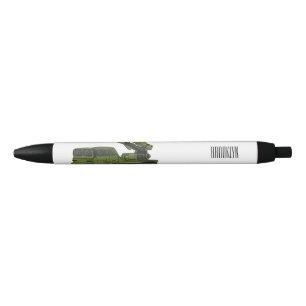 Bolígrafo De Tinta Negra Ilustracion de personalizado de camiones de misile