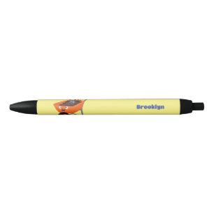 Bolígrafo De Tinta Negra Ilustracion de personalizado de carretilla naranja