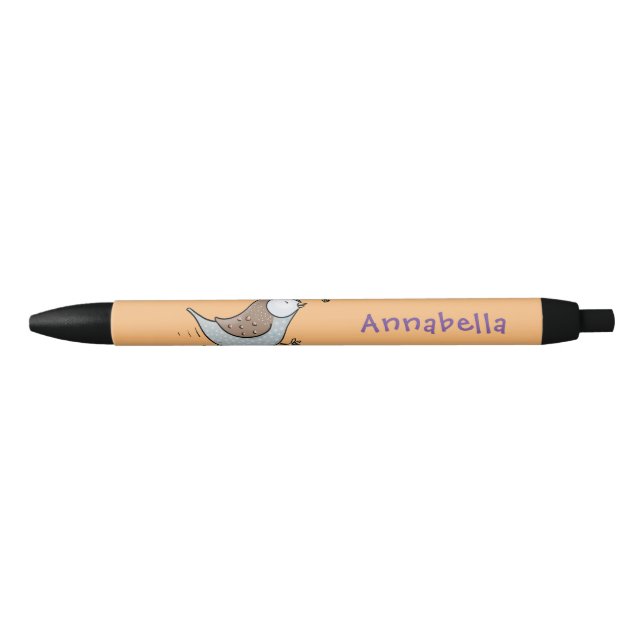 Bolígrafo De Tinta Negra Ilustracion de personalizado de codorniz de califo (Anverso)