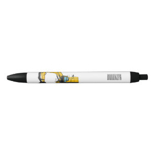 Bolígrafo De Tinta Negra Ilustracion de personalizado de excavadora de rast