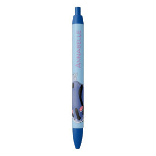 Bolígrafo De Tinta Negra Ilustracion de personalizado de nudibranquias azul
