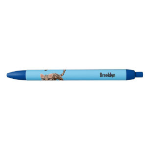 Bolígrafo De Tinta Negra Ilustracion de personalizado de ocelot de Cute