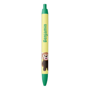 Bolígrafo De Tinta Negra Ilustracion de personalizado de panda rojo