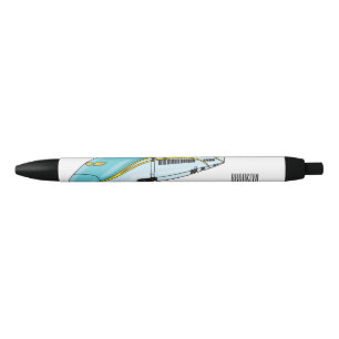 Bolígrafo De Tinta Negra Ilustracion de personalizado de trenes de alta vel