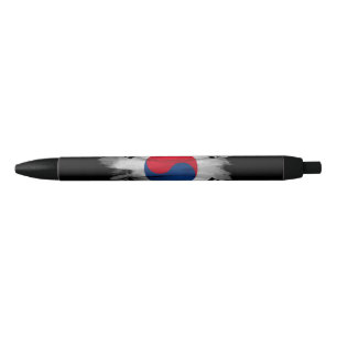 Bolígrafo De Tinta Negra Ilustración de pincel de la bandera de Corea del 