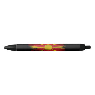 Bolígrafo De Tinta Negra Ilustración del pincel de la bandera de Macedonia