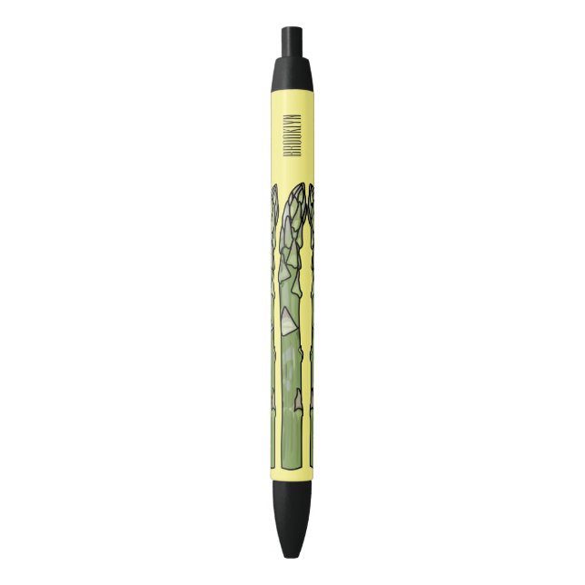 Bolígrafo De Tinta Negra Ilustracion personalizado Asparagus (Frente vertical)
