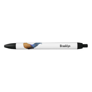 Bolígrafo De Tinta Negra Ilustracion personalizado de aves de Sri Lanka