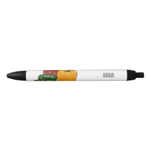 Bolígrafo De Tinta Negra Ilustracion personalizado de Capsicum