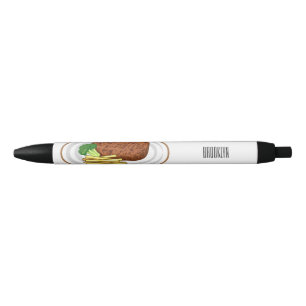 Bolígrafo De Tinta Negra Ilustracion personalizado de carne