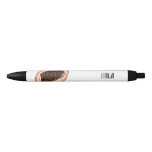 Bolígrafo De Tinta Negra Ilustracion personalizado de costillas cortas