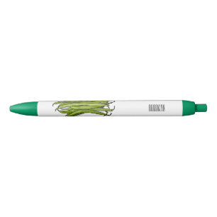 Bolígrafo De Tinta Negra Ilustracion personalizado de frijol verde