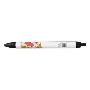 Bolígrafo De Tinta Negra Ilustracion personalizado de pan y mermelada