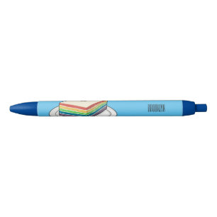 Bolígrafo De Tinta Negra Ilustracion personalizado de pastel de arcoiris