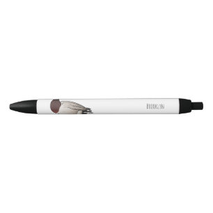 Bolígrafo De Tinta Negra Ilustracion personalizado de pato mallard