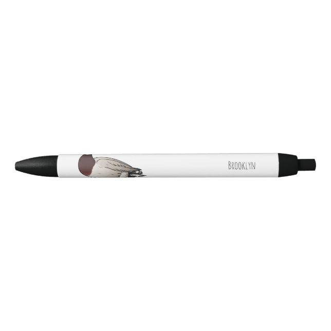 Bolígrafo De Tinta Negra Ilustracion personalizado de pato mallard (Anverso)