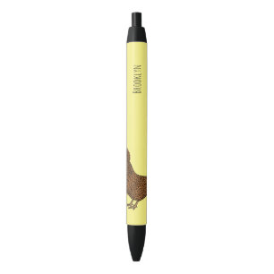 Bolígrafo De Tinta Negra Ilustracion personalizado de pollo polaco Chamois