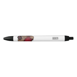 Bolígrafo De Tinta Negra Ilustracion personalizado de remolacha