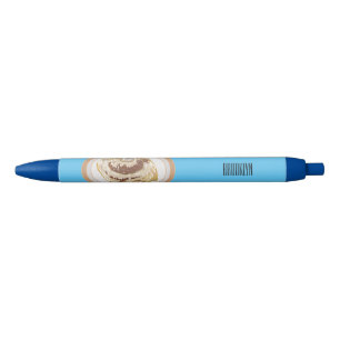 Bolígrafo De Tinta Negra Ilustracion personalizado de rollo de canela