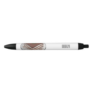 Bolígrafo De Tinta Negra Ilustracion personalizado de tarta de Tiramisu