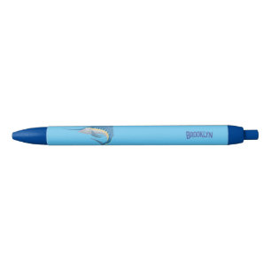 Bolígrafo De Tinta Negra Ilustracion personalizado divertido de pez espada