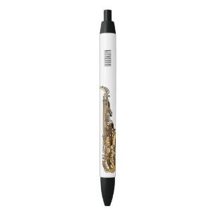 Bolígrafo De Tinta Negra Ilustracion personalizado saxofón