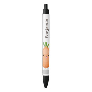 Bolígrafo De Tinta Negra Ilustracion personalizado verde de cebolla marrón 