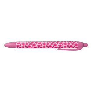 Bolígrafo De Tinta Negra Impresión de leopardo - Fuchsia y rosa claro