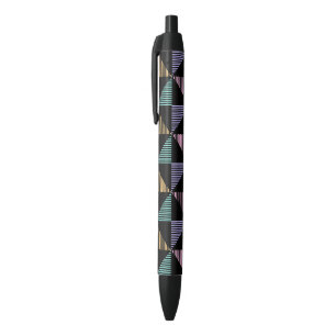 Bolígrafo De Tinta Negra Impresión geométrica abstracta elegante - Moderna