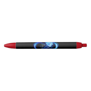 Bolígrafo De Tinta Negra Infinito brillante con rosa azul