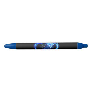 Bolígrafo De Tinta Negra Infinito brillante con rosa azul