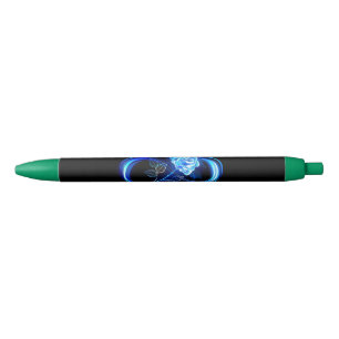 Bolígrafo De Tinta Negra Infinito brillante con rosa azul