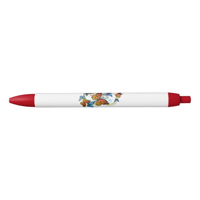 Bolígrafo De Tinta Negra Infinity of Monarch Butterflies (Anverso)