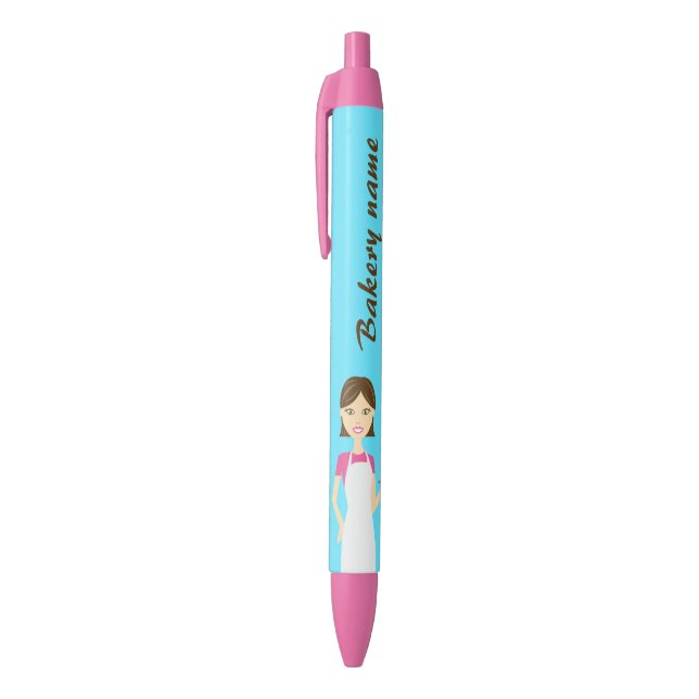 Bolígrafo De Tinta Negra Información Comercial De Baker Woman Y Personaliza (Parte superior (vertical))