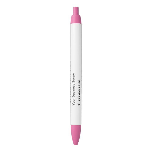 Bolígrafo De Tinta Negra Información comercial promocional para personaliza (Frente vertical)