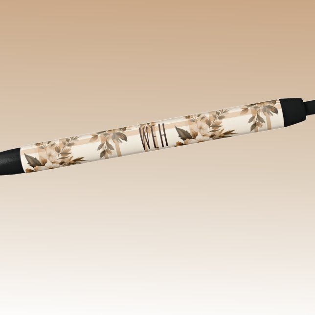 Bolígrafo De Tinta Negra Inicial | Tinta Plástica Floral De Otoño (Subido por el creador)