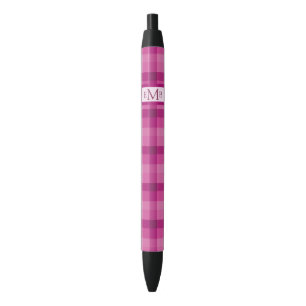 Bolígrafo De Tinta Negra Iniciales monogramas de Personalizado de plástico 