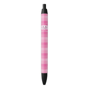 Bolígrafo De Tinta Negra Iniciales monogramas de Personalizado de plástico