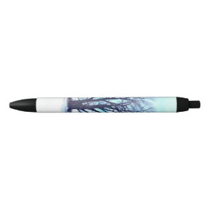 Bolígrafo De Tinta Negra Invierno Azul